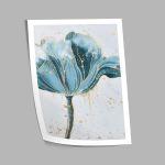 Green flower, golden details I, poster