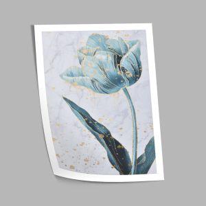 Green flower, golden details, poster 2