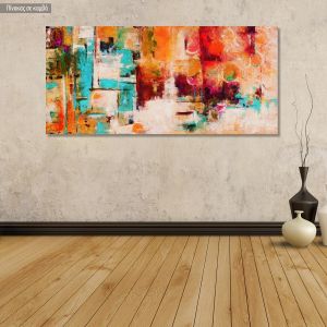 Canvas print Multicolor abstract, panoramic