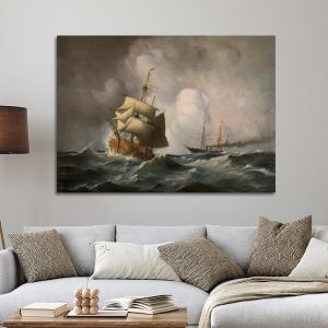 Πίνακας σε καμβά Δαμάζοντας τα κύματα Ι Αλταμούρα Ι Καμβάς τελαρωμένος