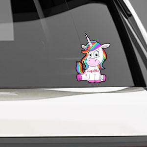 Baby car sticker unicorn personalized