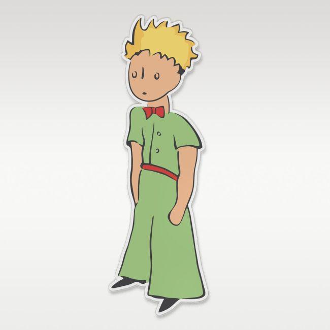 Wooden printed figure for baptism candle, little prince 2