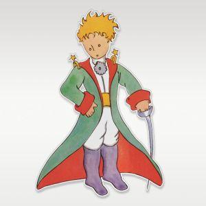 Wooden printed figure for baptism candle, little prince 2