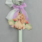 Ξύλινη φιγούρα για λαμπάδα, Μονόκερος με ουράνιο τόξο