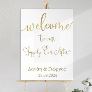 Canvas print Wedding decoration, Welcome to our happily ever after