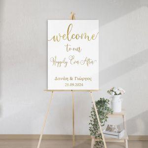 Canvas print Wedding decoration, Welcome to our happily ever after 2