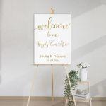 Canvas print Wedding decoration, Welcome to our happily ever after