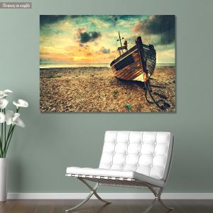 Πίνακας σε καμβά Ψαρόβαρκα, The old fishing boat
