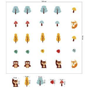Kids wall stickers Forest animals pattern 2