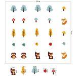 Kids wall stickers Forest animals pattern