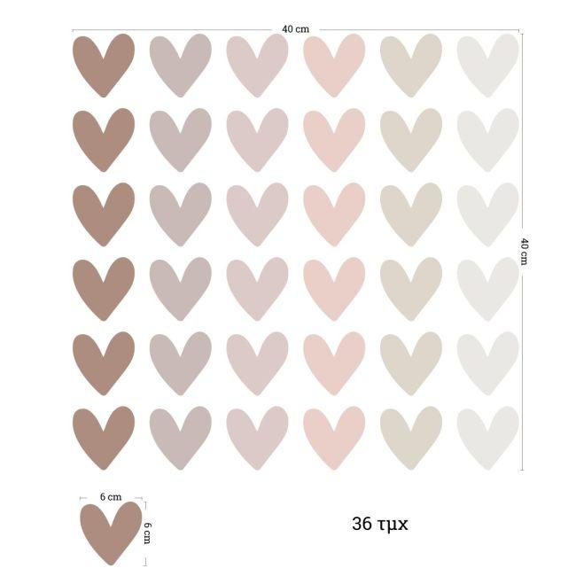 Kids wall stickers Boho hearts