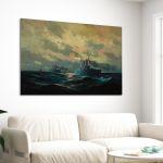 Canvas print The Averof, head of the Greek fleet, Hatzis V