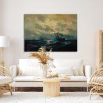 Canvas print The Averof, head of the Greek fleet, Hatzis V