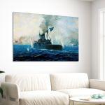 Canvas print The Averof in battle, Hatzis B