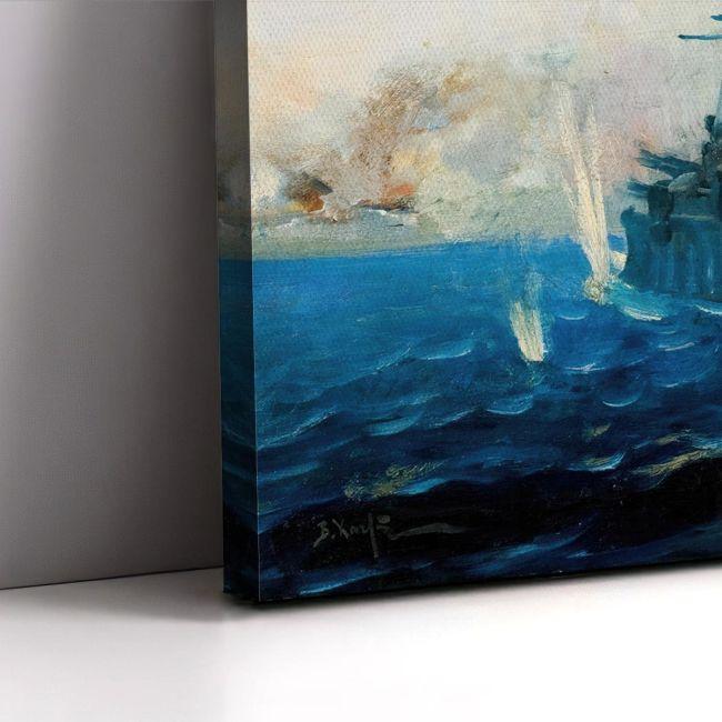 Canvas print The Averof in battle, Hatzis B