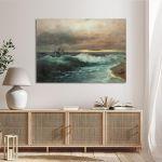 Canvas print Ship in the waves, Hatzis V