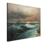 Canvas print Ship in the waves, Hatzis V