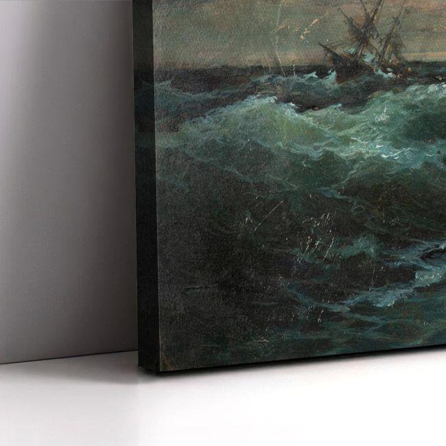 Canvas print Ship in the waves, Hatzis V