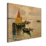 Canvas print Boats in calm waters, Hatzis B