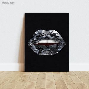 Πίνακας σε καμβά Προσφορά 100x150 cm Diamond lips