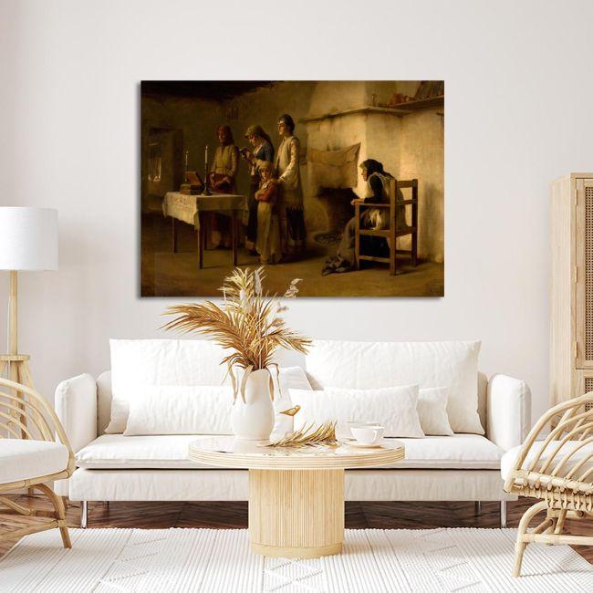 Canvas print Prayer before communion in Megara, Rallis