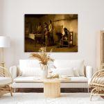 Canvas print Prayer before communion in Megara, Rallis