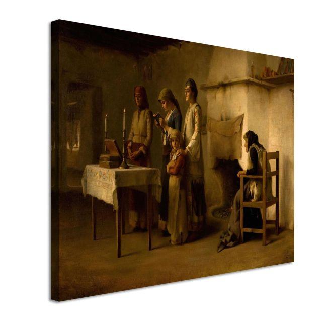 Canvas print Prayer before communion in Megara, Rallis