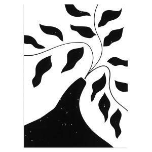 Leaves line art αφίσα κάδρο  Αφίσα πόστερ με μαύρη κορνίζα 2