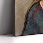 Canvas print Young girl weaving willow twigs, Rallis