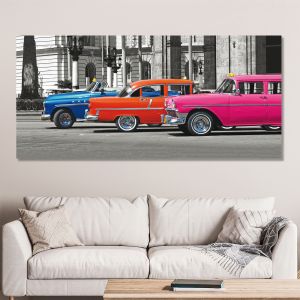 Πίνακας σε καμβά Havana cars