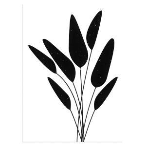 Leaves line art II αφίσα κάδρο  Αφίσα πόστερ με μαύρη κορνίζα 2