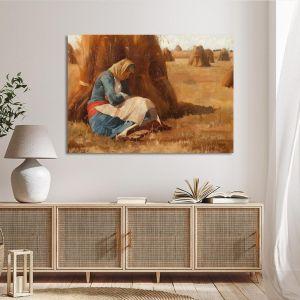 Canvas print Resting next to a haystack Rallis Framed canvas View 1 2