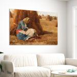 Canvas print Resting next to a haystack, Rallis