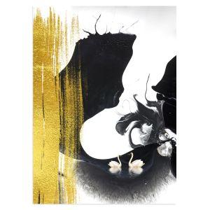 Gold black abstract, poster 2