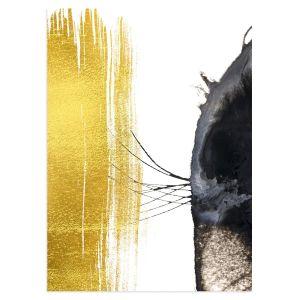 Gold black abstract II αφίσα κάδρο  Αφίσα πόστερ με μαύρη κορνίζα 2