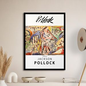 Αφίσα Έκθεσης Pollock Waterbull αφίσα κάδρο  Αφίσα πόστερ με μαύρη κορνίζα