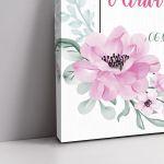 Canvas print welcome to my baptism, spring flowers