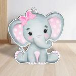Wooden figure Elephant watercolor