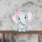 Wooden figure Elephant watercolor