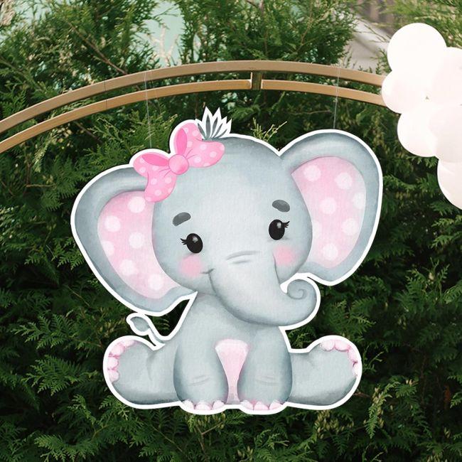 Wooden figure Elephant watercolor