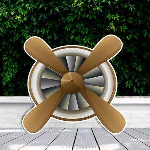 Wooden figure airplane propeller 2