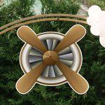 Wooden figure airplane propeller