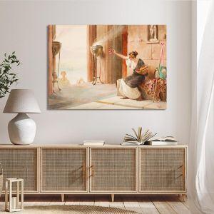 Canvas print Flower seller in the Parthenon Rallis Framed canvas View 1 2