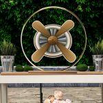 Wooden figure airplane propeller