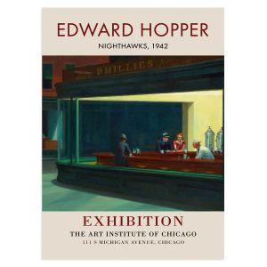 Αφίσα Έκθεσης Nighthawks I Hopper E αφίσα κάδρο  Αφίσα πόστερ με μαύρη κορνίζα 2