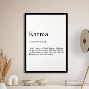 Karma αφίσα κάδρο  Αφίσα πόστερ με μαύρη κορνίζα