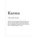 Karma, poster