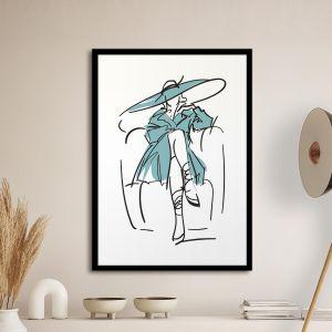 Fashion in green αφίσα κάδρο  Αφίσα πόστερ με μαύρη κορνίζα