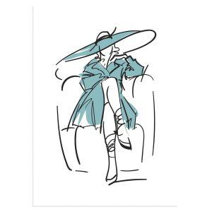 Fashion in green αφίσα κάδρο  Αφίσα πόστερ με μαύρη κορνίζα 2