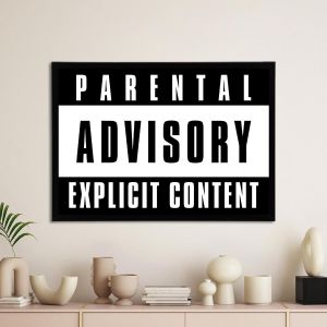 Parental Advisory αφίσα κάδρο  Αφίσα πόστερ με μαύρη κορνίζα